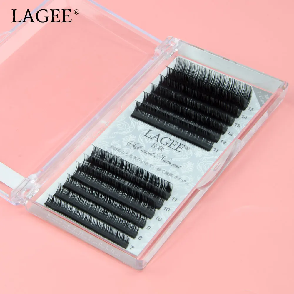 LAGEE наращивание ресниц индивидуальные J B C CC D Curl искусственные норковые ресницы