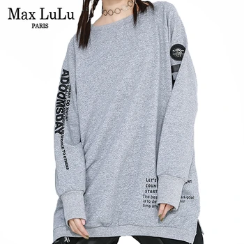 

Max LuLu New 2020 Spring Korean Fashion Ladies Long Cotton Tee Shirts Women Casual Loose Printed Tshirts Tops Clothes Streetwear