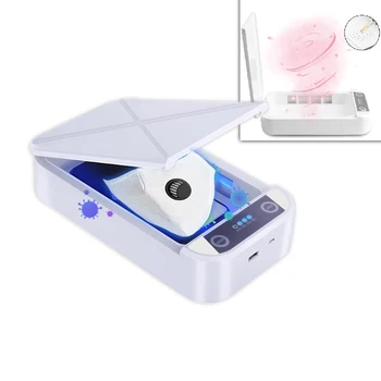 

W2 UV Phone Sterilizer Box Jewelry Phones Cleaner Personal Sanitizer Disinfection Cabinet with Aroma UV Esterilizador For Mask
