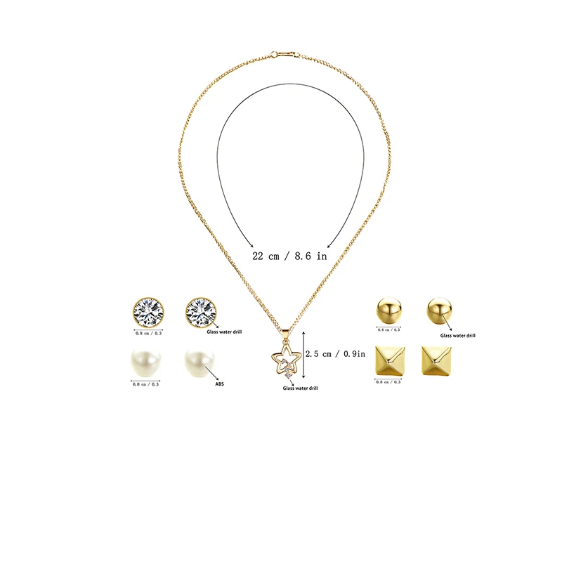 Подарки для валентинки Модные Ювелирные наборы ожерелье и серьги женщин Шарм