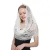 2022 New Arrival Lace Flower Scarf Round Bandana Fashion Prayer Kerchief Church Shawls Scarves Muslim Head Wraps 1PC Retail ► Photo 1/6