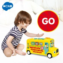 Детские игрушки Электрический школьный автобус детский музыкальный автомобиль в том числе 8 игр автомобиль рога песни звонки животных Ранние развивающие детские игрушки подарок
