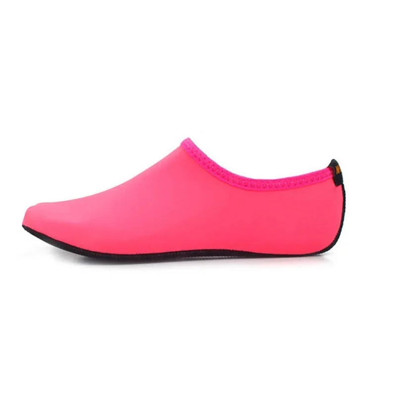 Мужская и Женская водонепроницаемая обувь для плавания с принтом носков; цветные летние пляжные кроссовки; носки; тапочки для мужчин и женщин - Цвет: Pink sock