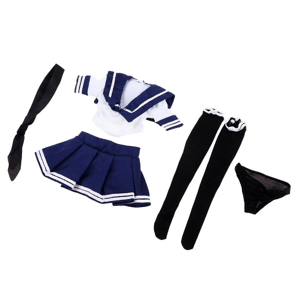 1/6 Scale JK School Uniform Sailor Costume For 12`` Female Action Figure Body