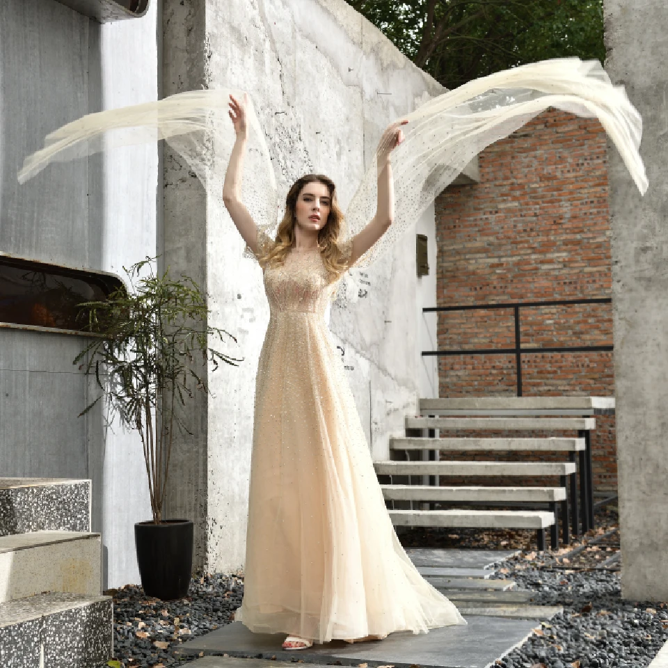 Lakshmigown Дубай вечернее платье длинное Vestido de Fiesta элегантные женские длинные платья для выпускного вечера прозрачные иллюзионные вечерние платья