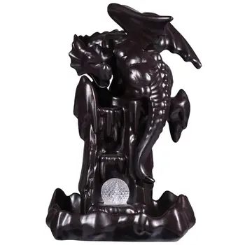 

1pc Incense Burner LED Light Vintage Ceramic Creative Backflow Adornment Incense Holder Insert Burner for Desktop Home