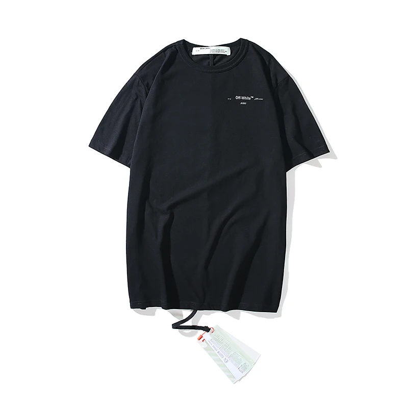 19ss Off-White OW line Dot arrow для мужчин и женщин, унисекс, модные модели для влюбленных пар, хлопковая Повседневная футболка с коротким рукавом и круглым вырезом