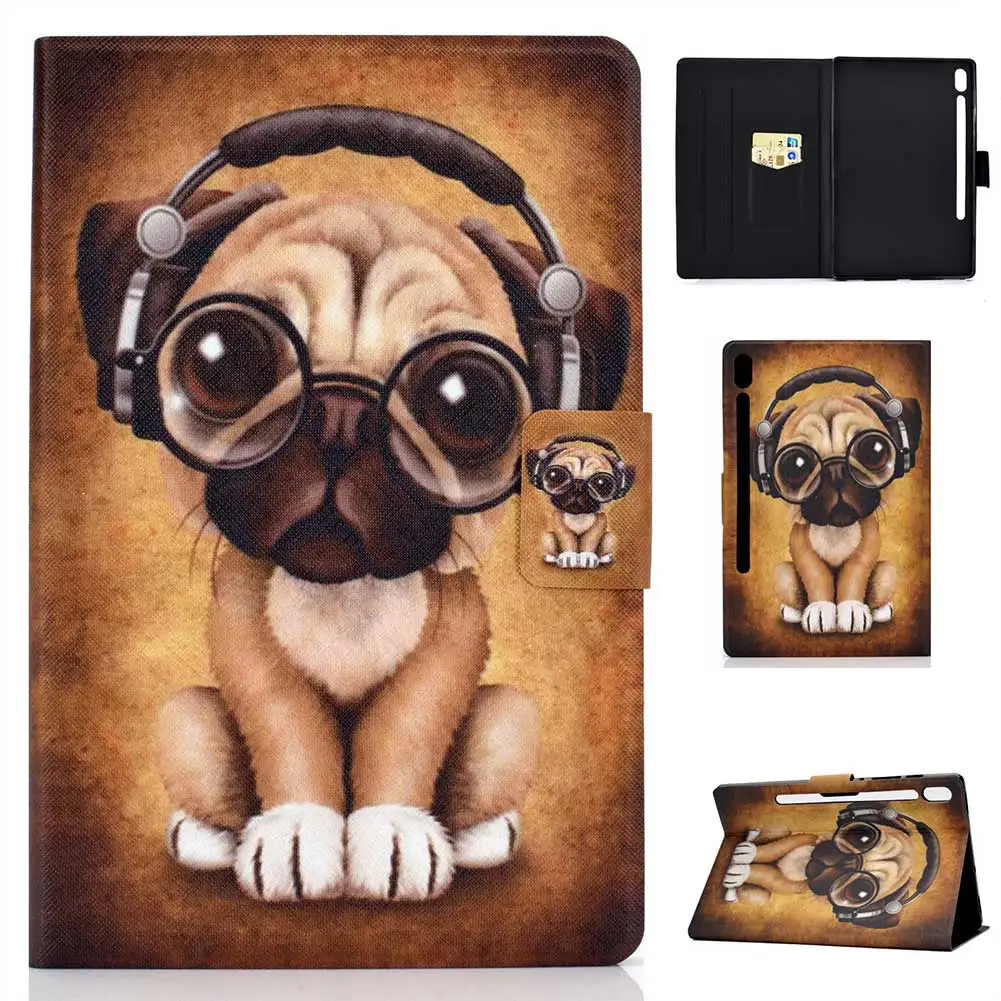 music dog 1 Чехол с принтом для samsung Galaxy Tab S6 10,5 SM T860 T865 Smart Cover Sleep Wake Flip Stand Case для samsung Tab S6 10,5 дюймов - Цвет: music dog 1