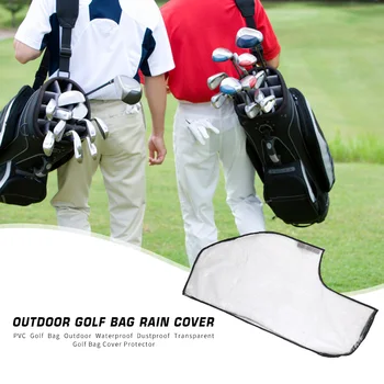 

Golf Bag Cover PVC Waterproof Outdoor Dustproof Transparent Rainproof Club Golf Rain Cover Protector Supplies