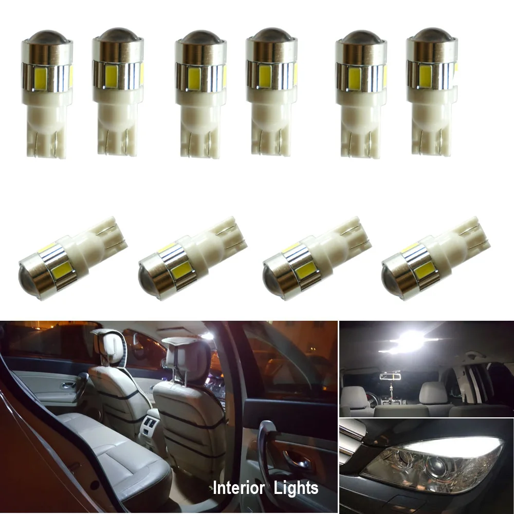 w5w T10 White License Light Bulb Interior Car Lights kit For Citroen C5 C3 C4 Picasso Xsara Berlingo Saxo C2 C1 C4L DS3 Xantia | Автомобили