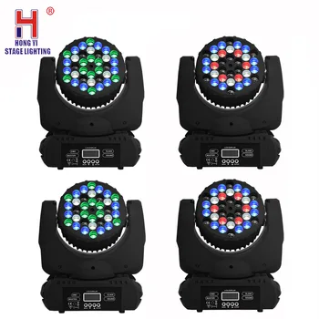 

Led stage lights moving head beam light 36x3w wash rainbow effect for wedding party Xmas stage equipment 4pcs/lot
