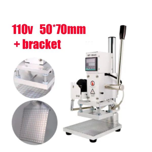Машина для горячего тиснения 10*13 см, штамповочная машина для кожи, дерева, бумаги, маркировочная машина, машина для тиснения, 110 В/220 В - Цвет: 110V