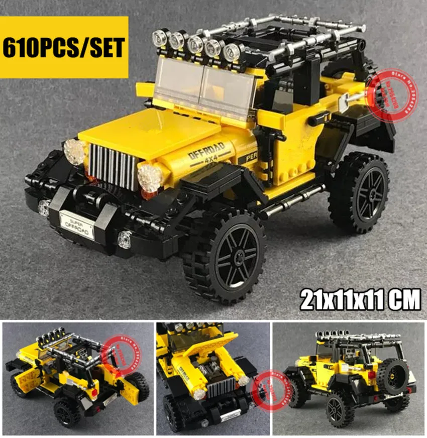 Новый 610 шт внедорожный джип автомобиль грузовик Набор подходит Technic MOC