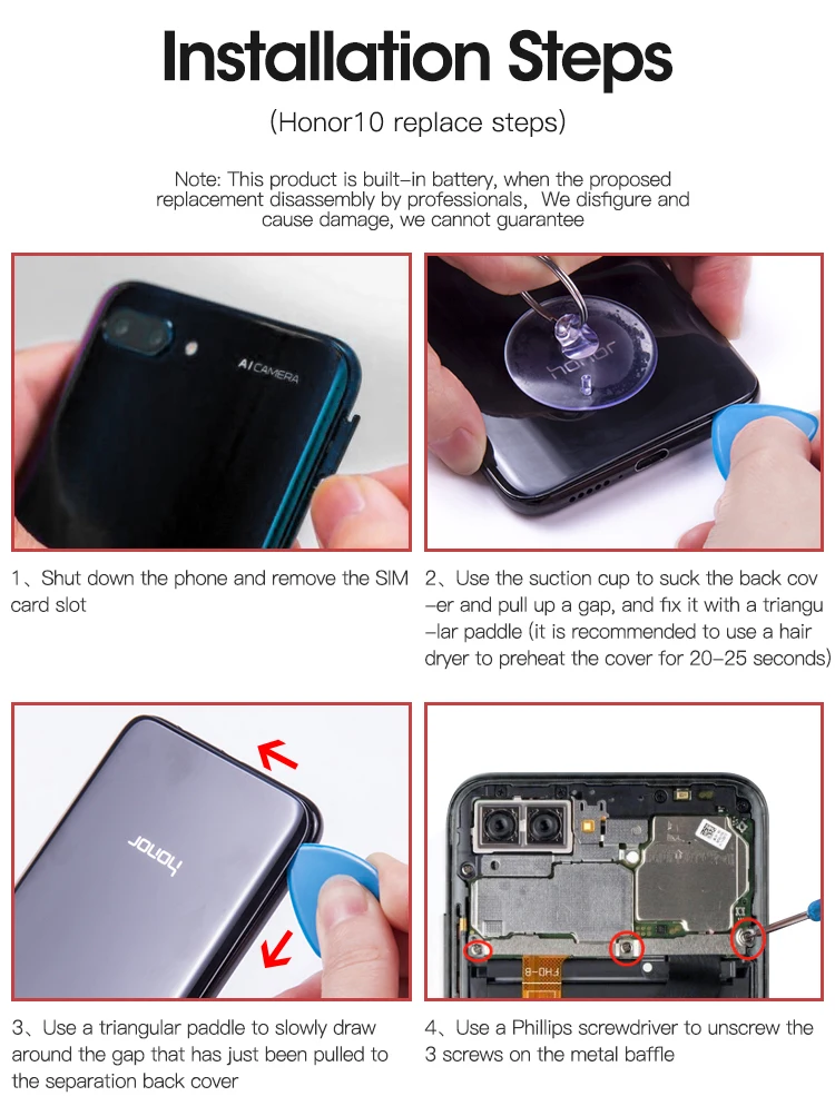 Аккумулятор NOHON для huawei Honor 10, 9, P9 Plus, G9, Honor 8 Lite, Nova, Сменный аккумулятор для мобильного телефона высокого качества