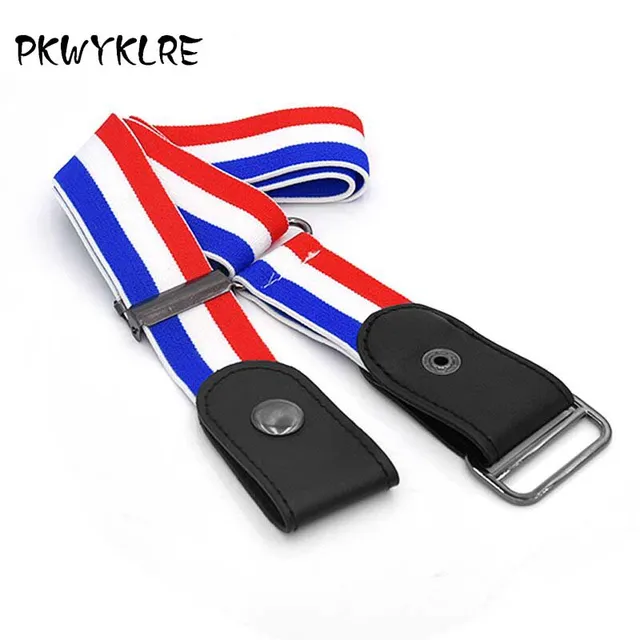 Buckle-Free Belt For Jean Pants,Dresses,No Buckle Stretch Elastic Waist Belt For Women/Men,No Bulge,No Hassle Waist Belt Blue.red