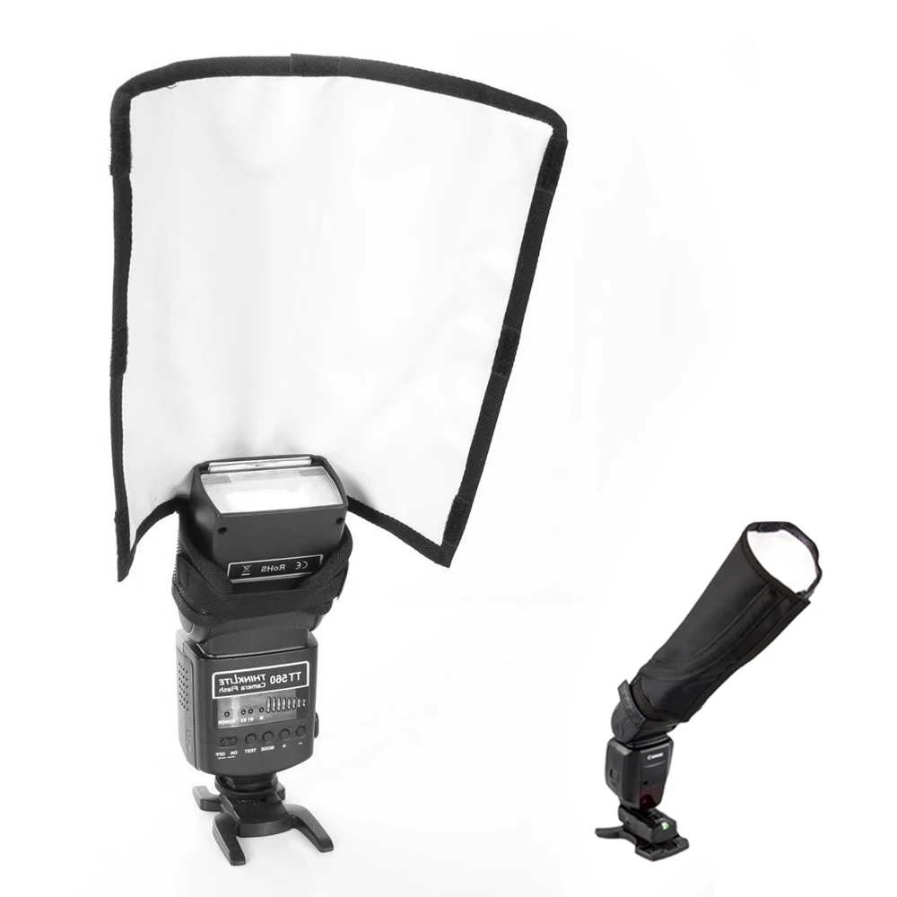 Universal Foldable Speedlight Reflector Snoot Sealed Flash Softbox Diffuser Bender Km 23
