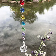 Прозрачный хрустальный шар, защита от солнца, для окна, радуга, производитель, подвеска, люстра, призма, подвесная, защита от солнца, чакры, Decoracion, Призма