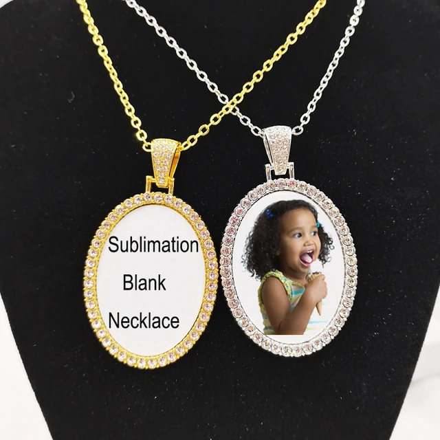 Sublimation Blank Picture Necklace Heat Transfer Blank Necklace