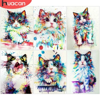 

HUACAN 5D DIY Diamond Embroidery Cat Sale Full Square Diamond Painting Animal Mosaic Sale Home Decoration