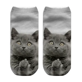 

Women Girls Low Cut Ankle Athletic Funny Socks Cute Cat Novelty Socks Fitness Fashion Cartoon Happy Socks