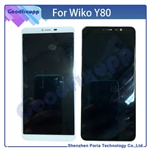Originale para wiko y80 display lcd sensor de tela toque digitador assembléia lcd tela toque