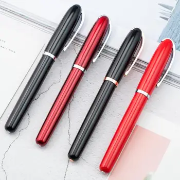 

12 pcs/lot Boutique Business Office Metal Gel Pen Cute 0.5mm black ink Signature Pen School Office Supplies Promotional Gift