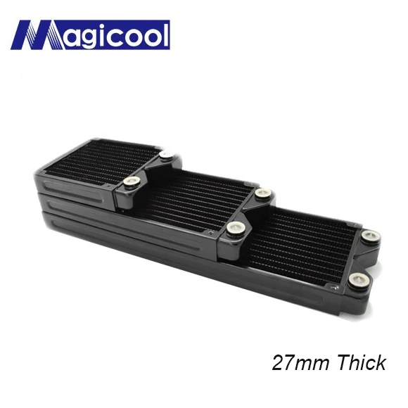 Magicool-refrigeração Radiador g2 g1 Polegadas Dissipador de Cobre Preto 120 mm 240 mm 360 mm Ajuste 12cm Ventilador 27 mm Espessura m3 Parafusos