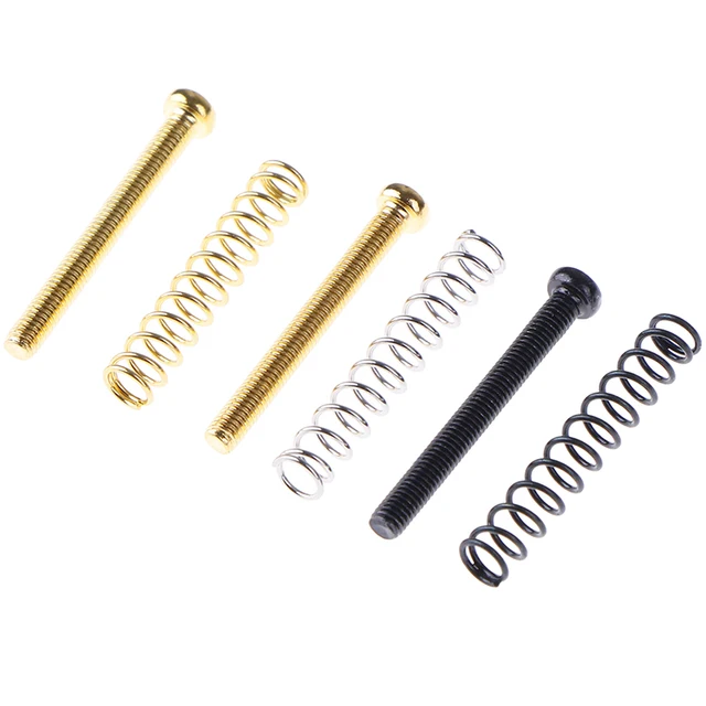 8 Pcs Mount Height Screw With Spring For Electric Guitar Replacement Parts Metal Electric Guitar Single Coil Pickup