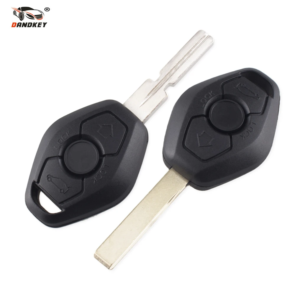 

Dandkey 10pcs 3 Buttons Remote Key Shell Case For BMW E38 E39 E46 EWS System Fob No Chip HU92 Blade Excellent Quality