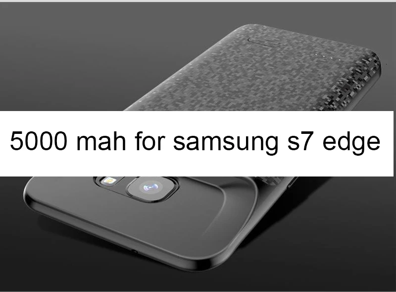 SeenDa 5000mah аккумулятор чехол для samsung Galaxy S7 edge Зарядка телефона крышка питания для samsung Galaxy S7 power Bank чехол для подзарядки - Цвет: Black for S7 edge