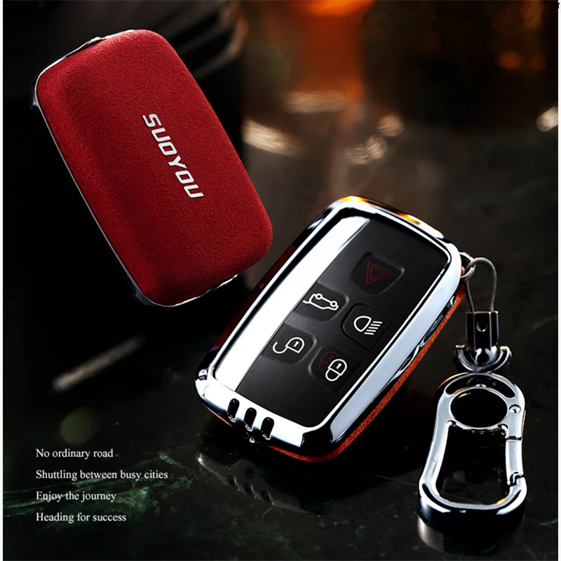 

Suede Leather Car key case For Land Rover A9 Range Sport Evoque Freelander 2 Jaguar XE XJ XJL XF C-X16 V12 Guitar FX Typ Velar 5