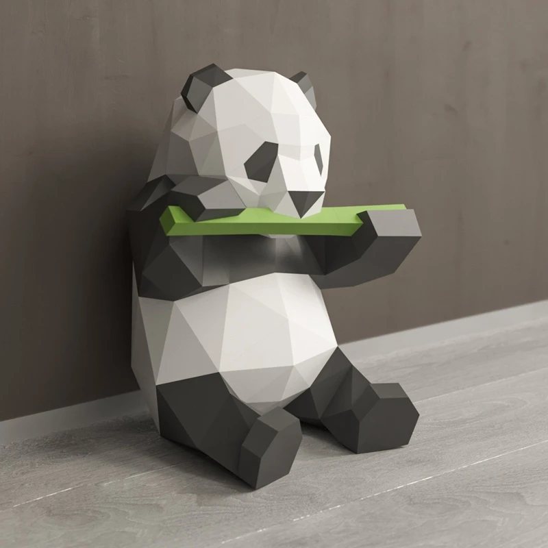 Бумажная модель панды игрушки 3D DIY материал ручной работы вечерние реквизит для шоу прекрасный приливный Декор панда изображение подарок - Цвет: A