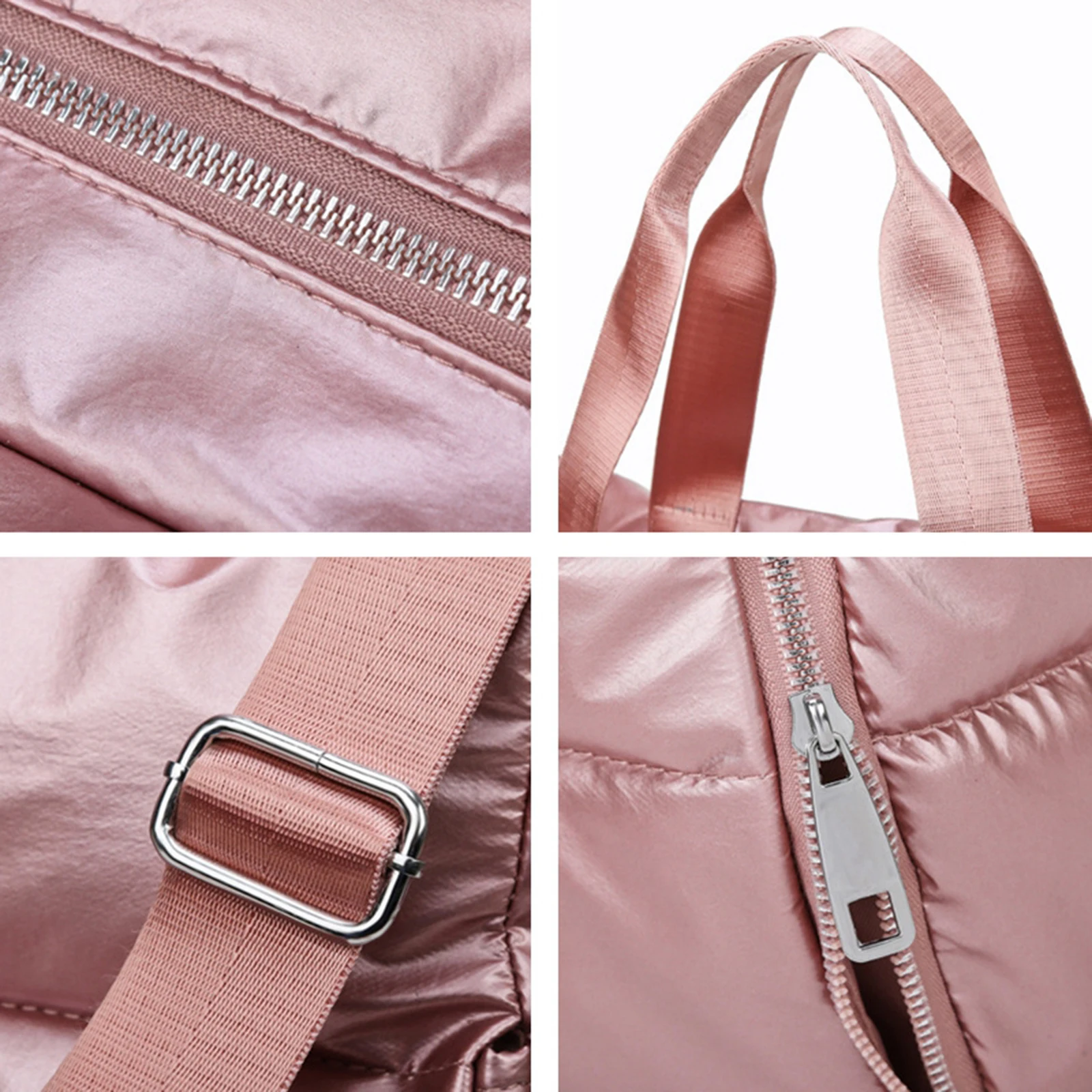 Women Sports Handbag Gym Duffle Travel Messenger Luggage Shoulder Bag Black