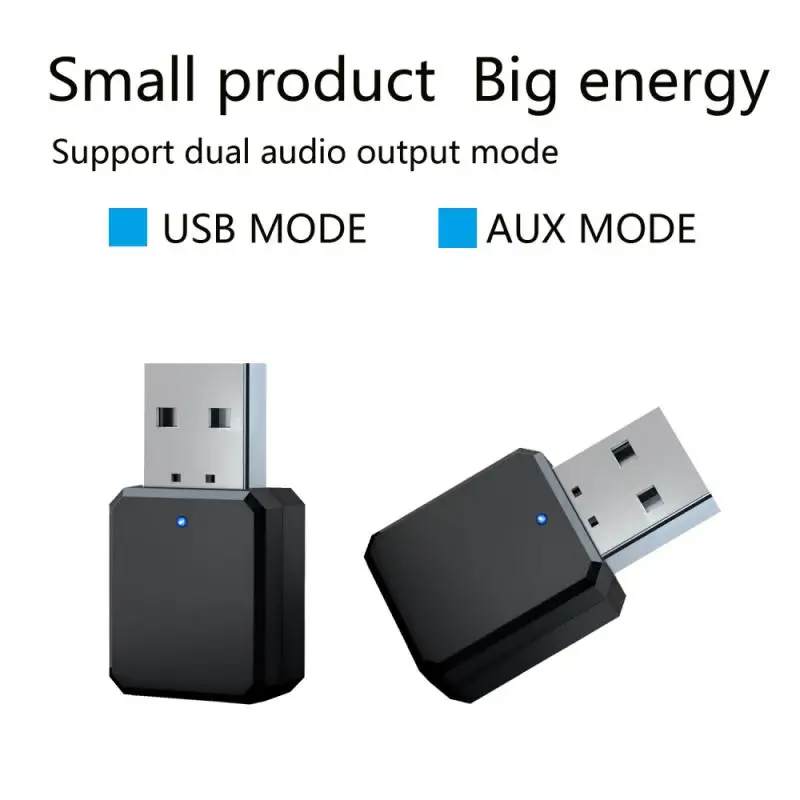 Receptor de Audio Bluetooth 5,1 USB Dual Modo de Salida AUX estéreo USB de coche manos libres llamada adaptador inalámbrico de micrófono altavoz Usb