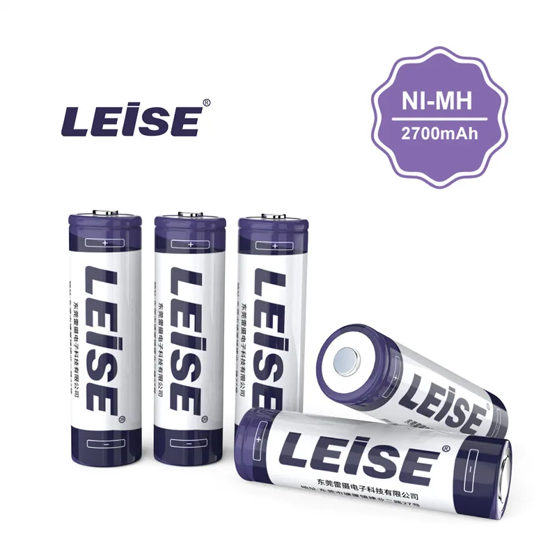 Günstige LEISE AA 2700 mAh NI MH Akku Mit Batterie fall 2A 1,2 v 2700mah Nimh Batterie Freies Verschiffen für spielzeug