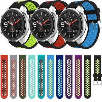 

22mm Silicone Band for Amazfit GTR 47mm Strap for Galaxy Watch 46mm/Samsung Gear S3 Frontier Watchband for Huawei Watch GT 2