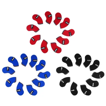 

10Pcs Premium Neoprene Golf Club Iron Putter Headcover Head Cover Protector Sock Gear Accessories - Choose Colors