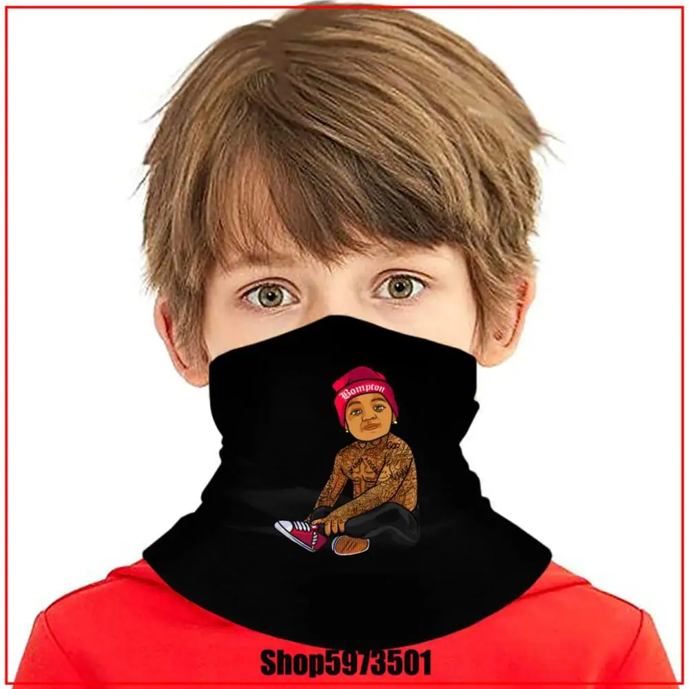 Детская маска Bompton для защиты микробов моющаяся многоразовая дышащая бандана