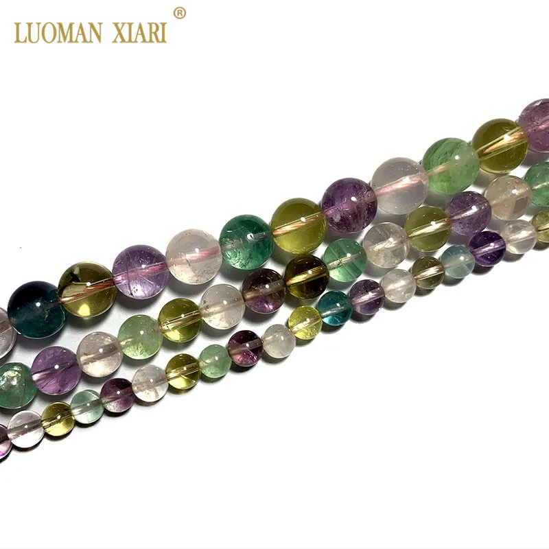

Fine AAA 100% Natural Colorful Crystal Rose Quartz Topaz Amethyst Round Gemstone Beads For Jewelry Making DIY Bracelet Necklace