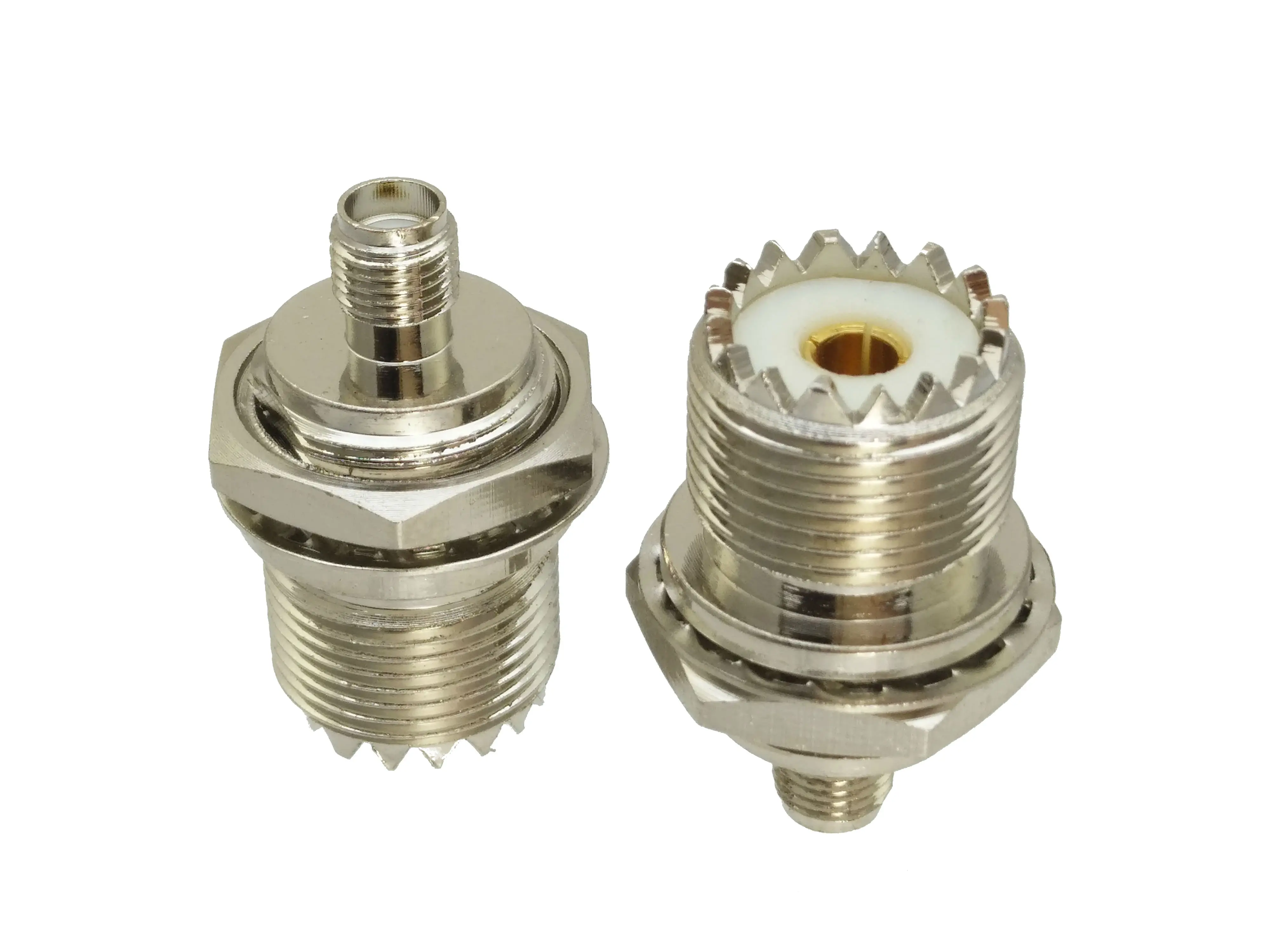 1pce адаптер UHF female SO239 к SMA jack M16 перебойная головка монтажный разъем F/F|Соединители|