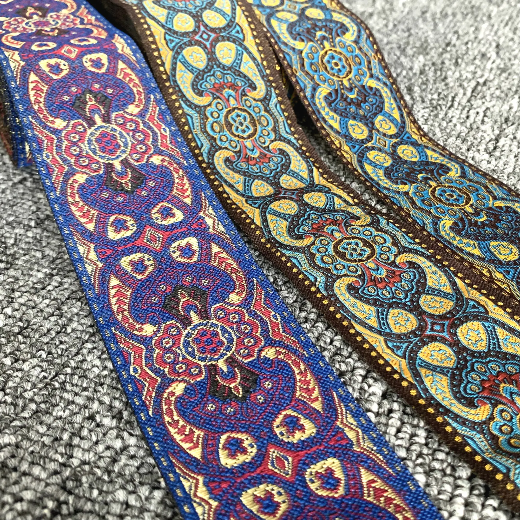 Ribbon Decoration Supplies 10yards/lots Wide 5cm Woven Jacquard Ribbon Trims Totem Pattern For Curtain Clothing Accessory