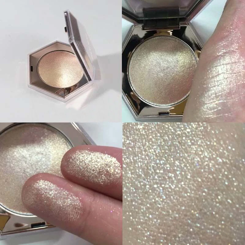 Champagne Gold Блеск для лица, мерцающая пудра, отбеливание ярче, контроль над маслом, макияж, свечение, набор, консилер, инструмент для красоты, для женщин, девушек, хайлайтер - Цвет: Champagne Gold