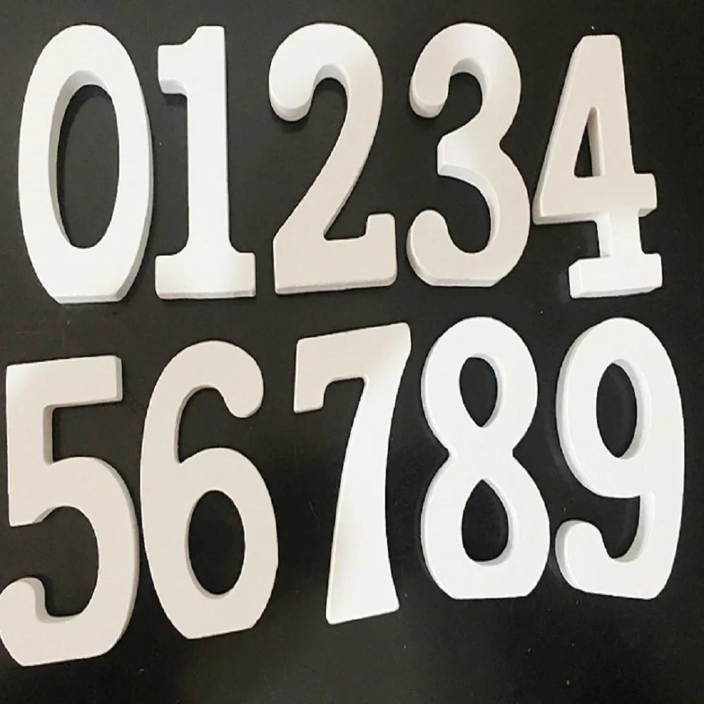 1pc DIY Large 0-9 Numbers Ornaments Home Decor Wooden Numbers ...