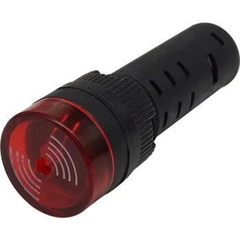 

1PC AD16-16SM 12V 24V 110V 220V 16mm Flash Signal Light Red LED Active Buzzer Beep Alarm Indicator Red Green Yellow Panel Mount