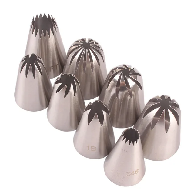 8 pz/set grandi ugelli per pasticceria in acciaio inossidabile punte per tubazioni di glassa crema rosa decorazione di torte cupcake utensili da cucina 6