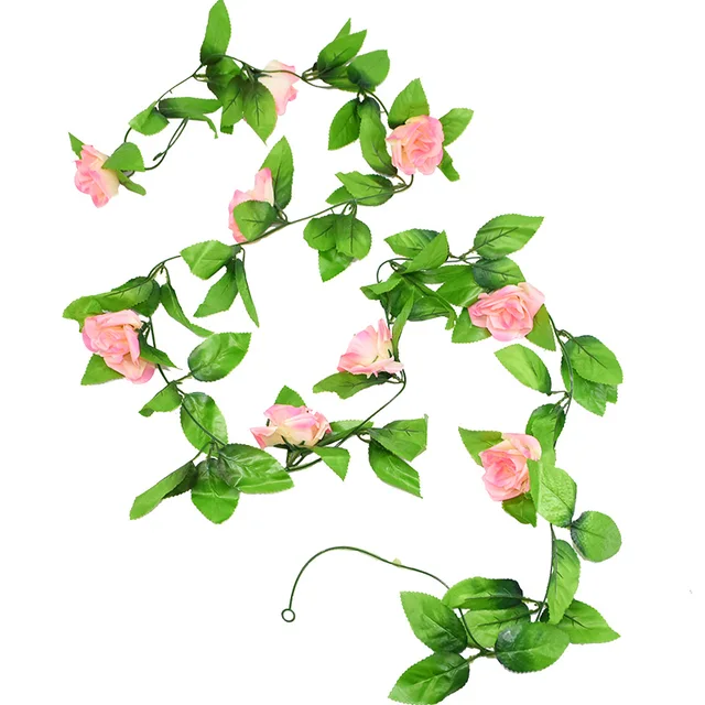 180cm Fake Ivy Wisteria Flowers Artificial Plant Vine Garland for Room Garden Decorations Wedding Arch Baby Shower Floral Decor 230cm H03