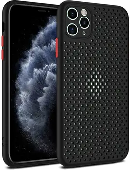 

50PCS/LOT,Heat Dissipating Case Mesh flexible Shockproof Silicone Cover For iPhone 11 Pro MAX X XS XR iPhone 6 6S 7 8 PLUS SE