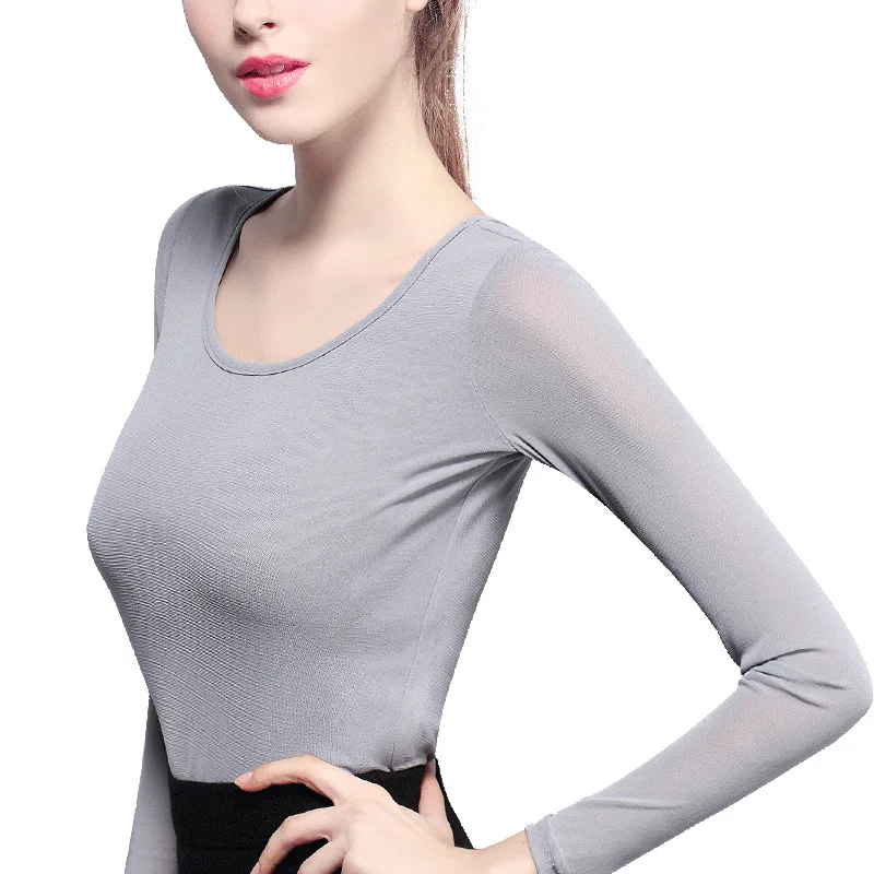 Women Tshirt Under Shirt Base Wear Casual Lady Slim Skinny Tshirts Basis Wears Plus Size |