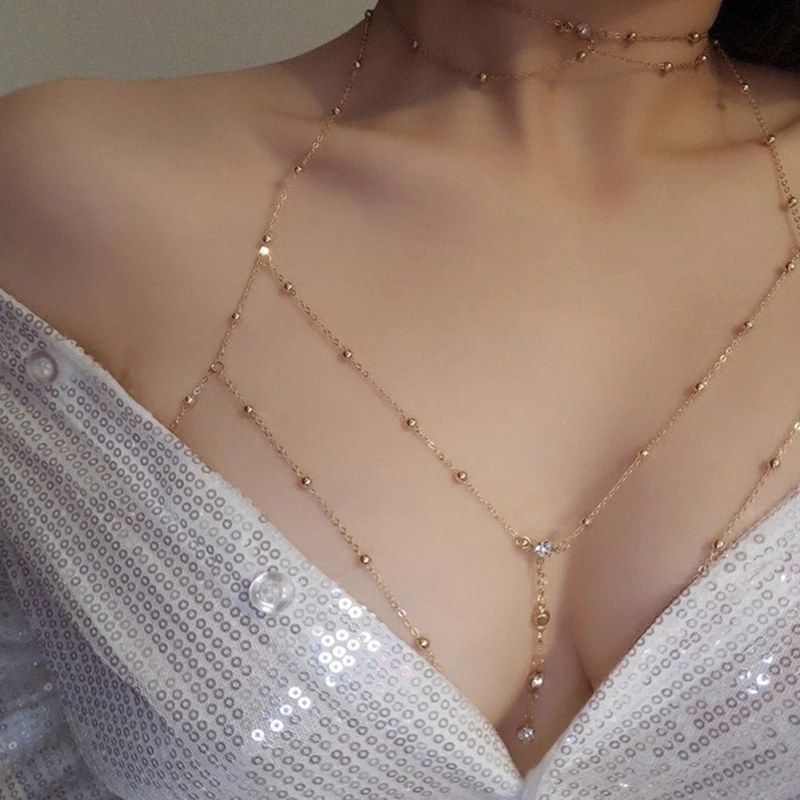 

Boho Body Chain Hollow Bikini Bra Chain Beach Tassel Bra Chain Classic Bra Cross Breast Chain Jewelry for Girls Women