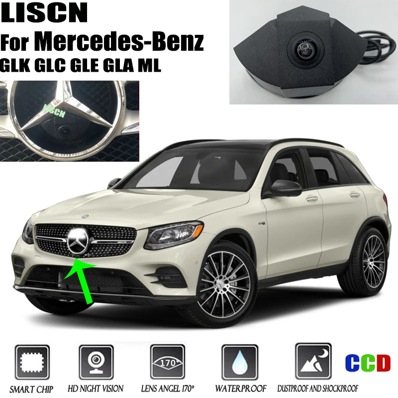 Фронтальная камера для Mercedes Benz GLK GLC GLE GLA ML CCD, камера ночного видения, парковочная камера с логотипом автомобиля|Камера для авто| | АлиЭкспресс